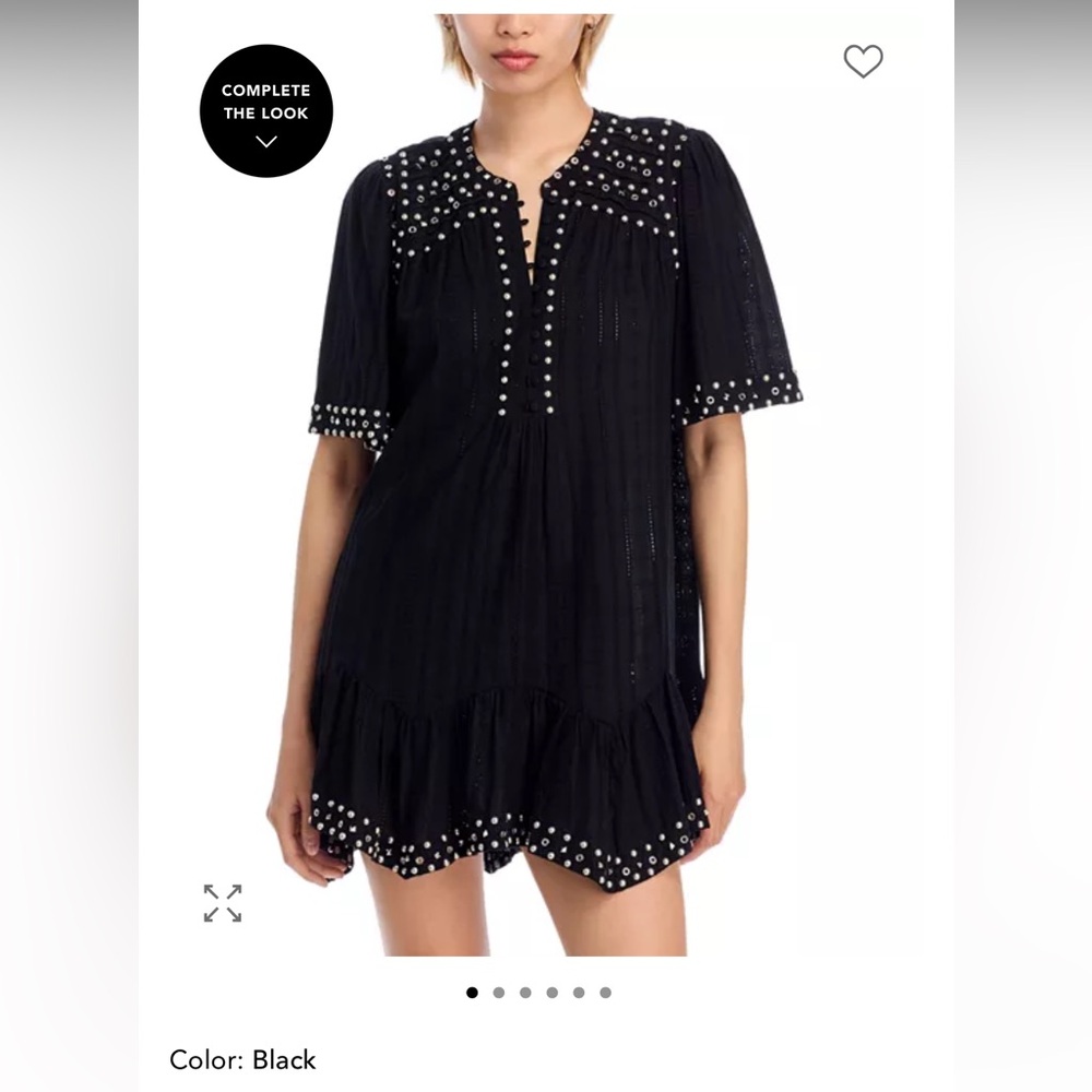 Aqua Black studded mini Dress
